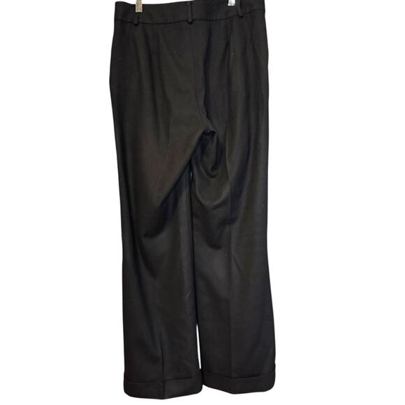 Lauren by Ralph Lauren Wool Black Dress pants with Cuffed hems Women's size 8 - Picture 2 of 7